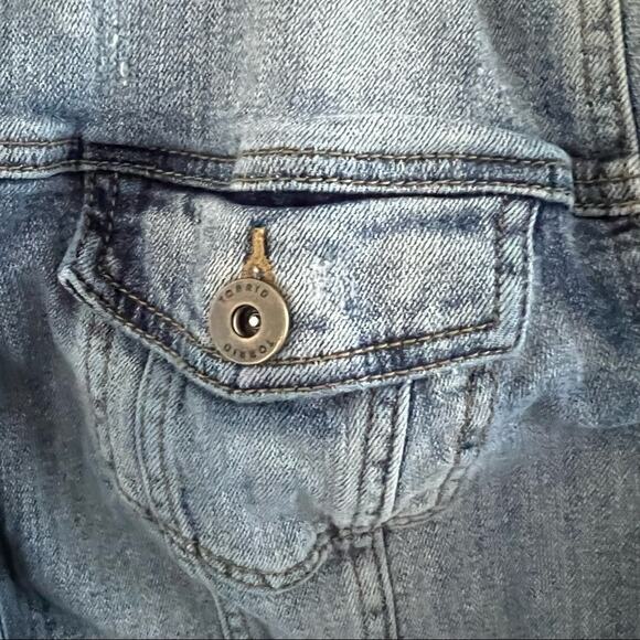 Pilcro and The Letterpress Slim Boyfriend Denim Jean Shorts Light Distressing 26 - Picture 7 of 9